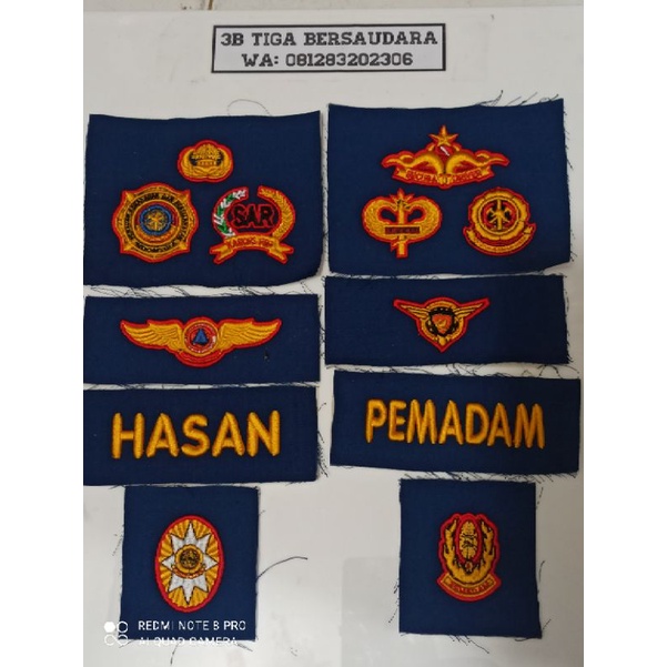 Atribut pemadam timbul