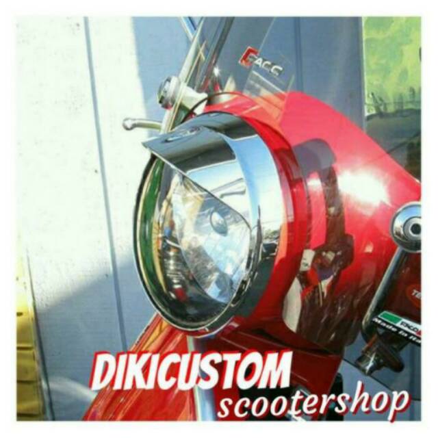 petlamp Vespa LX / topi lampu / aksesoris Vespa.