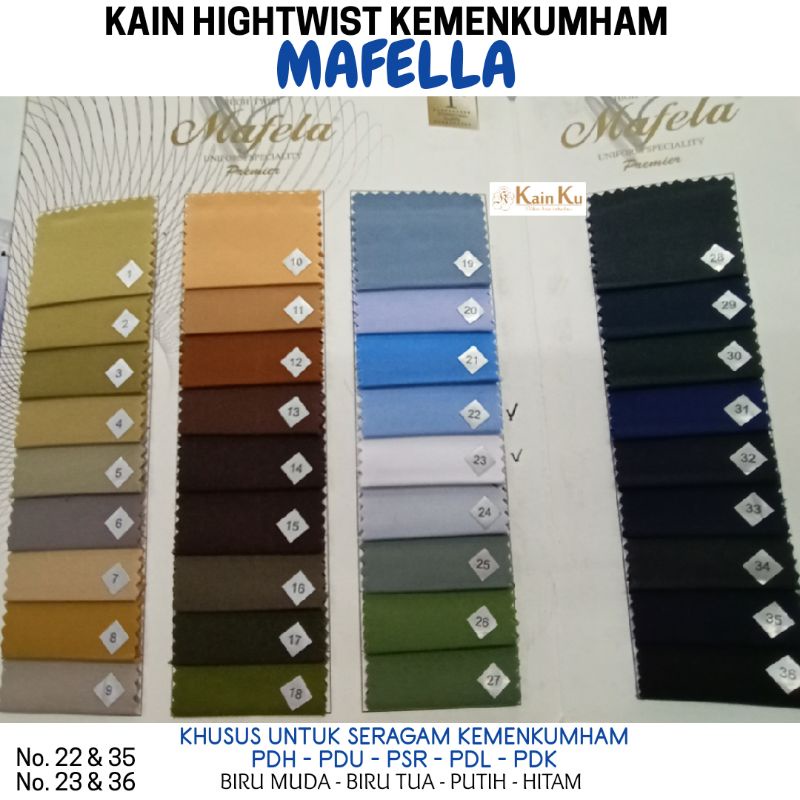 KAIN MAFELA SERAGAM KEMENKUMHAM SERAGAM KANTOR SERAGAM LAPAS