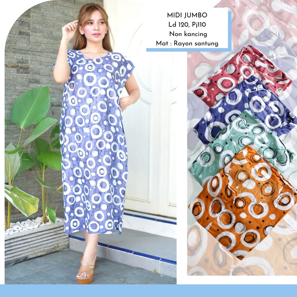 DASTER KEKINIAN DASTER MIDI JUMBO DASTER WANITA HOMEDRESS