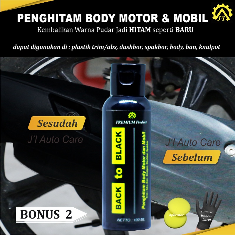 Penghitam Body Kendaraan Penghitam Plastik Trim Mobil dan Motor isi 100 ml Produk Original 100% Peng