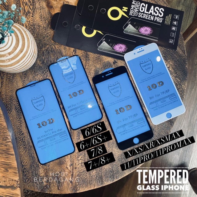 Tempered Glass 10D FULLCOVER HIGH QUALITY iPhone 6 6S 7 8 Plus X XS XR XS 11 12 13 PRO MAX