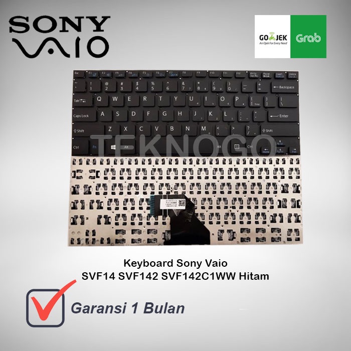Keyboard Sony Vaio SVF 14 SVF14 SVF142 SVF142C1WW Hitam