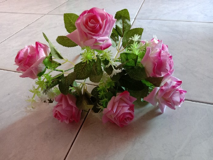 Bunga Plastik Rose/mawar Beludru/ Bunga Mawar Beludru