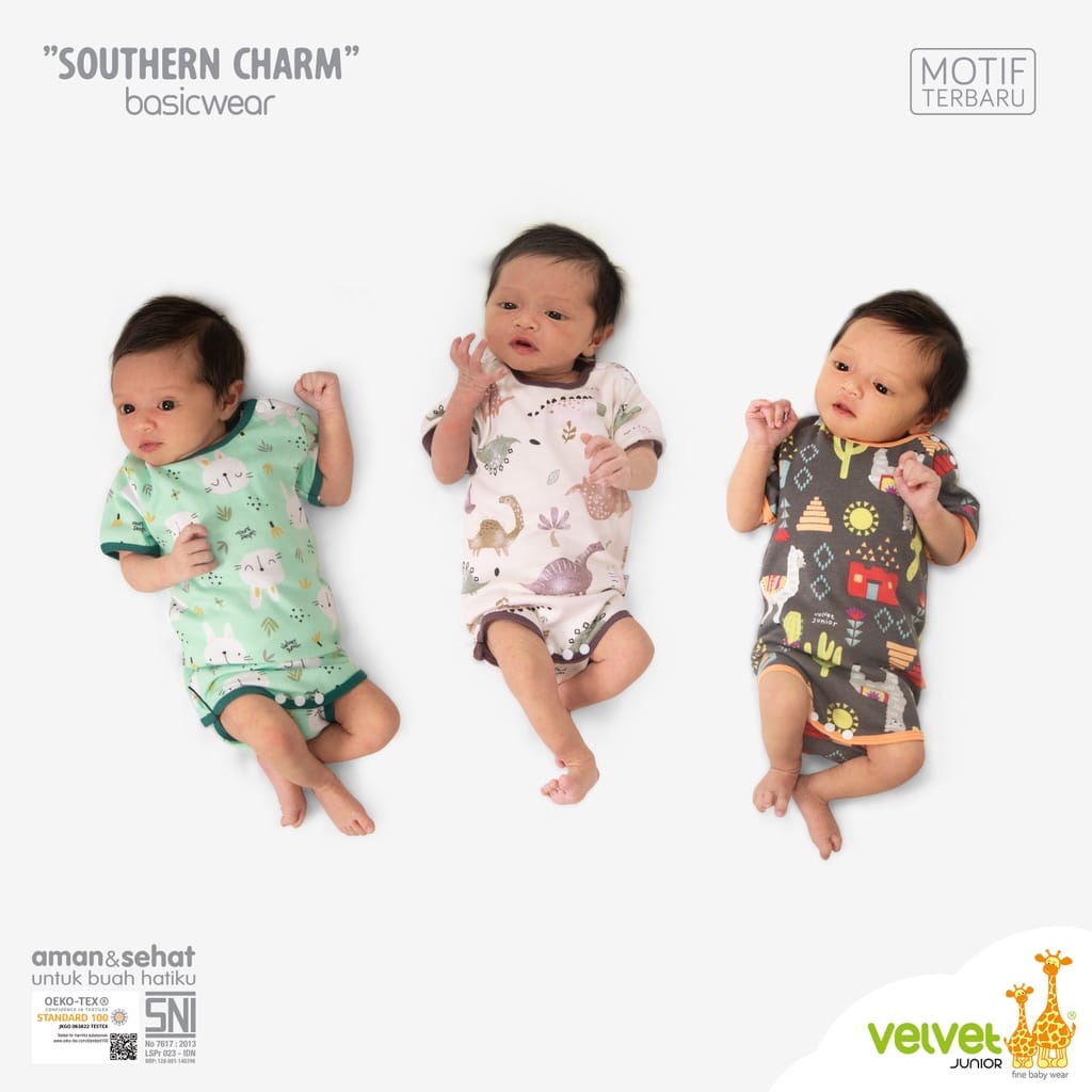 VELVET JUNIOR - LIBBY - JUMPER SEGITIGA - JUMPER BAYI - ROMPER ANAK - BODYSUIT BAYI