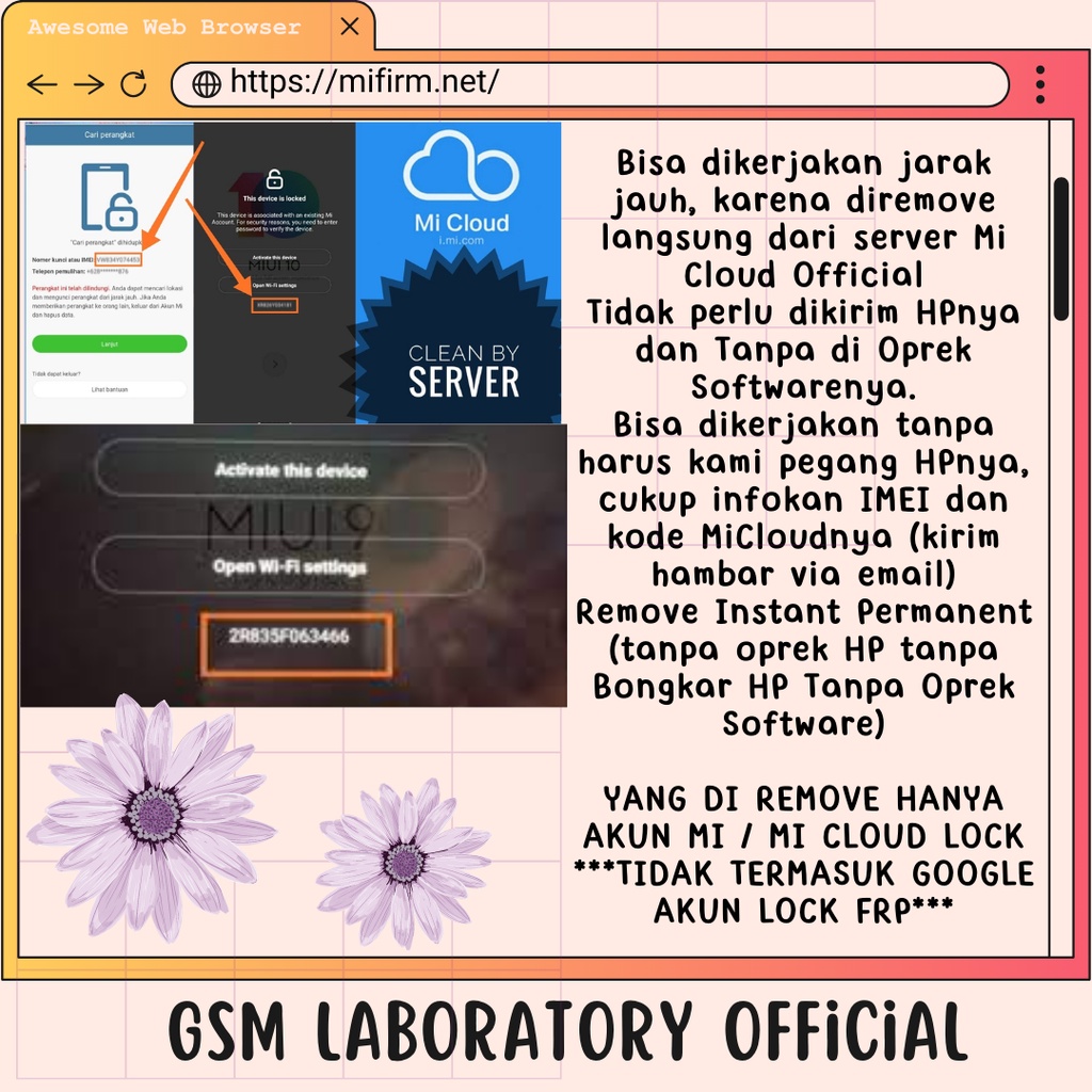 HAPUS KODE AKUN XIOMI MICLOUD CLEAN LEWAT SERVER PERMANEN BERGARANSI