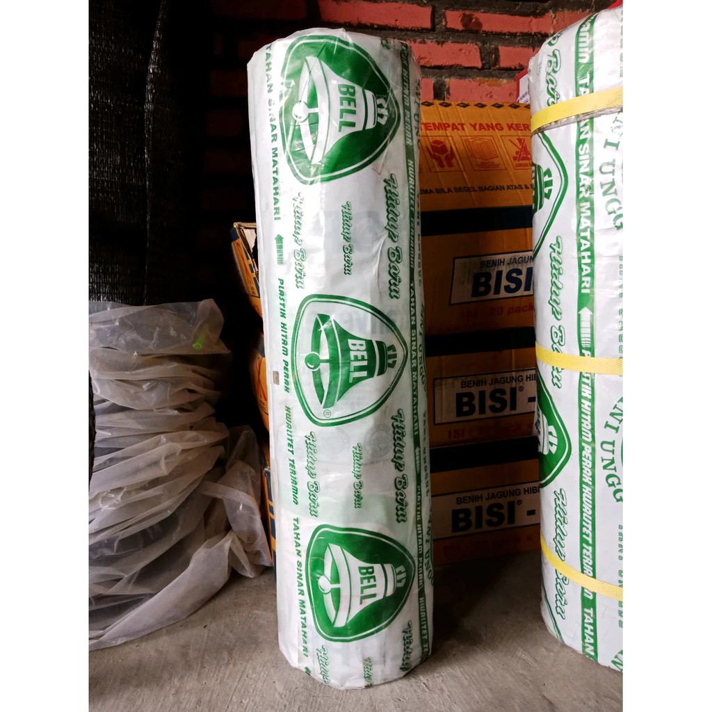 Plastik Mulsa Bell Hitam Perak 9 Kg Panjang 250 Meter Lebar 120 cm