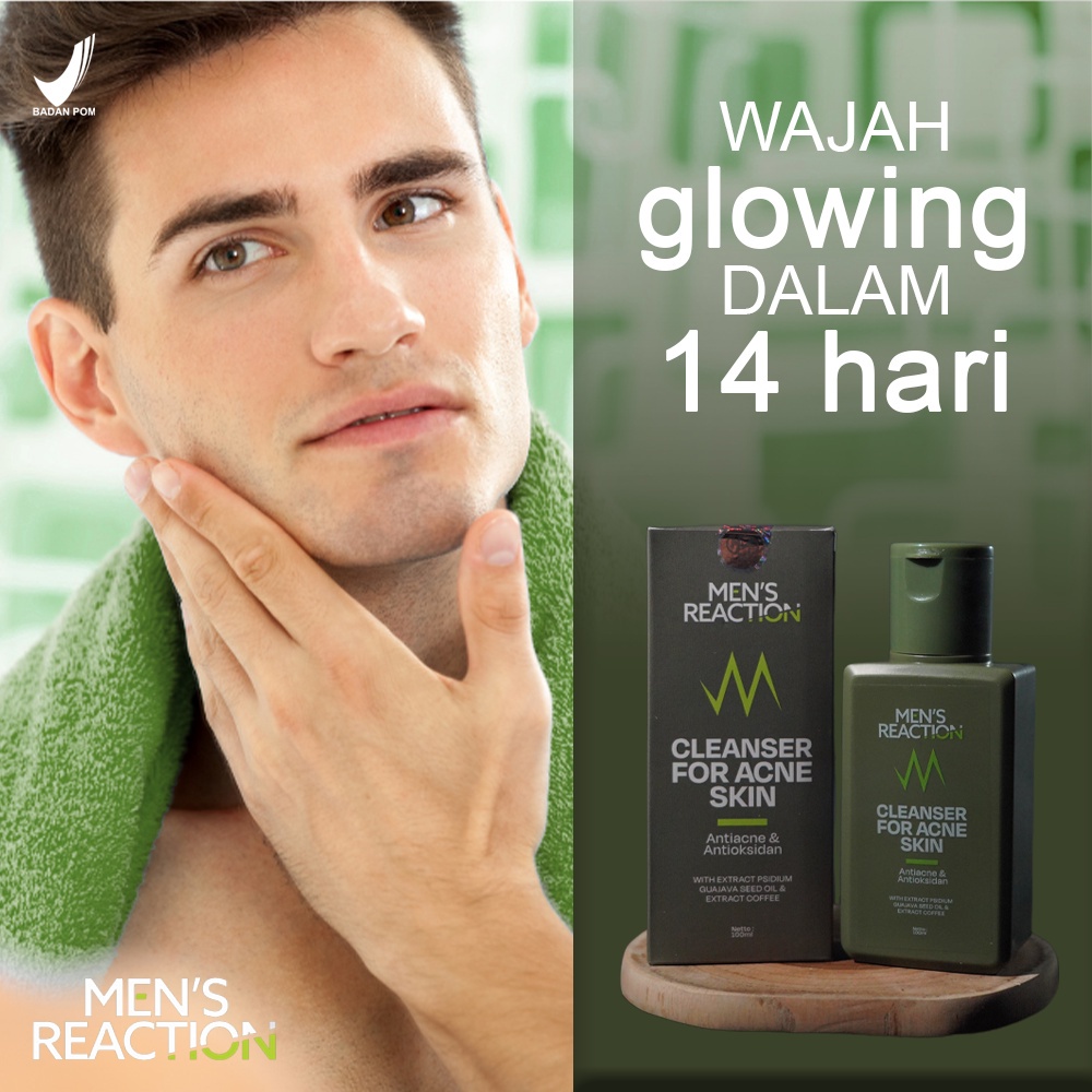 Sabun Jerawat MEN’S REACTION Acno Clean Liquid Anti Bakteri / PERAWATAN SABUN JERAWAT PUNGGUNG PRIA PENGHILANG BEKAS JERAWAT AMPUH DEWIDEWI BEAUTY