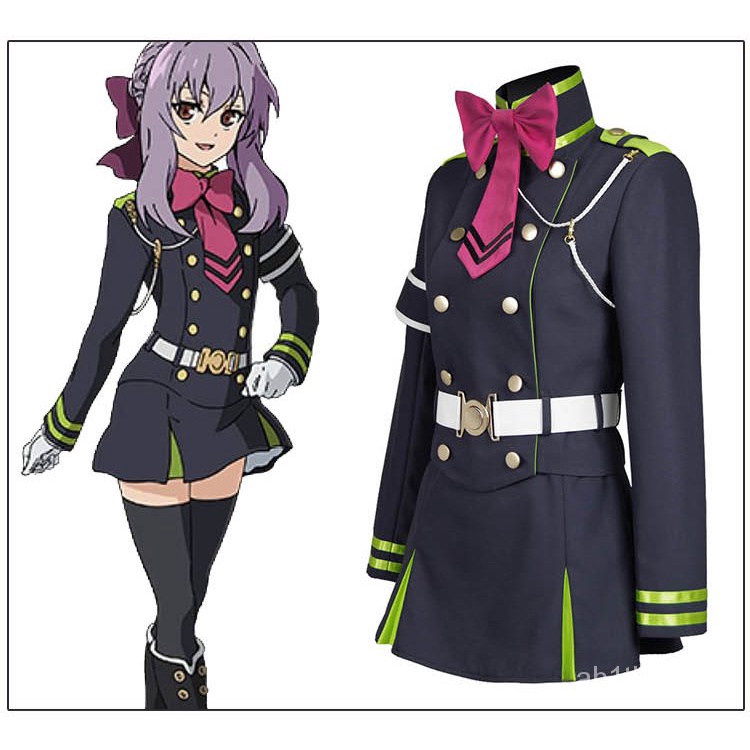 Seraph Of The End Owari no Seraph Hiiragi Shinoa Cosplay Costumes Full Set Uniform