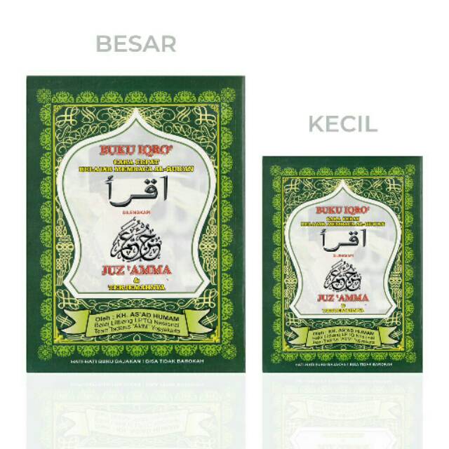 Buku Iqro 1 Sampai 6 Terbaru Di Lengkapi Juz Amma Ukuran Kecil