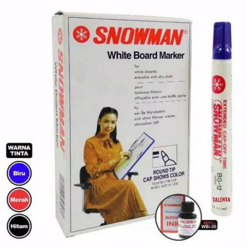 

Spidol Snowman Whiteboard Marker BG12