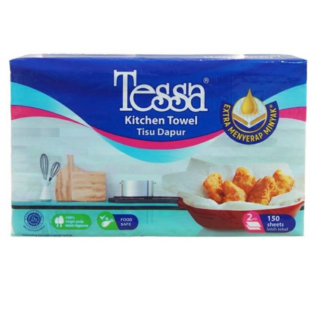 Tessa Kitchen Towel 150 sheets / Tessa Tissue Dapur / Tisu Minyak