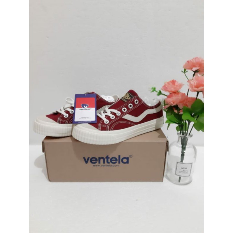 new sepatu ventela public suede low maroon ukuran 37 merah maroon sepatu ventela maroon