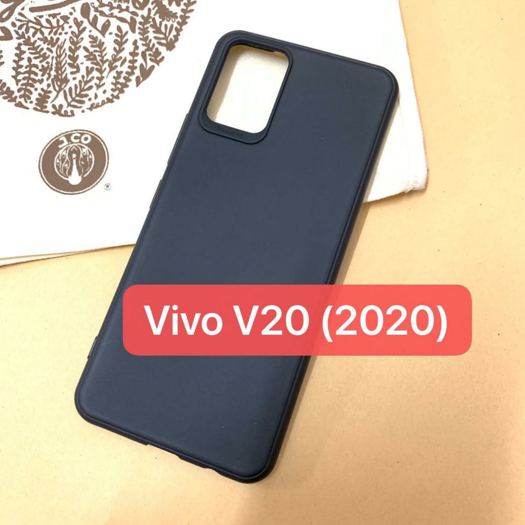 Case VIVO V20 2020 SoftCase Matte Black Slim Premium Casing Handphone
