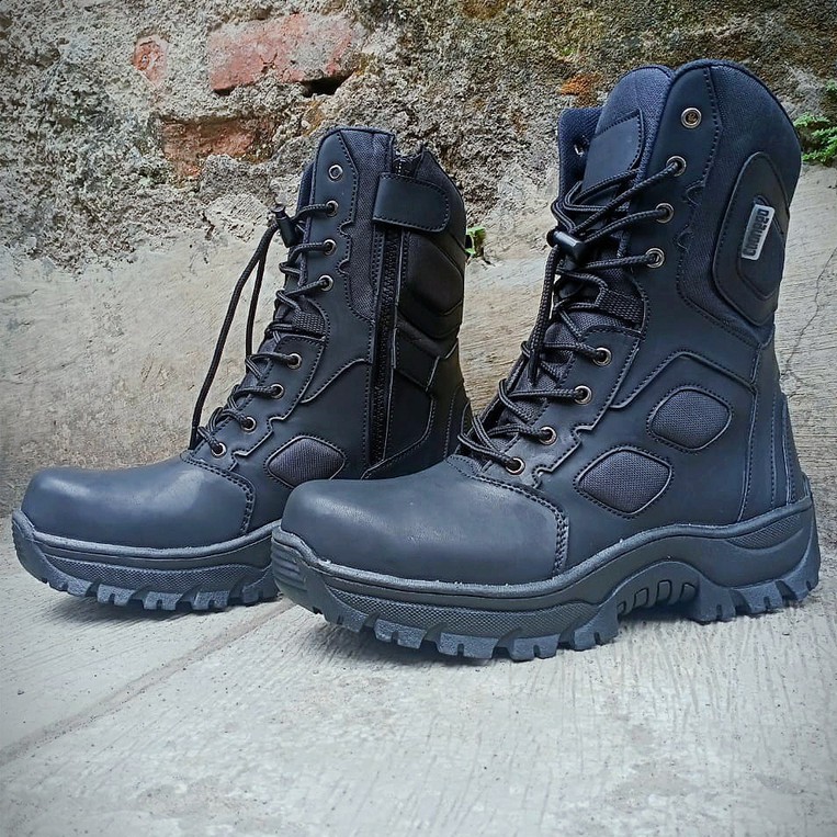 Sepatu Safety ujung plat besi Terbaru Boots Tactical Caanggo Militery