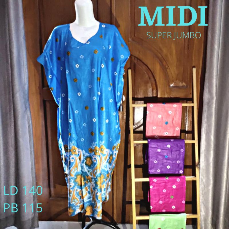 DASTER MIDI SUPER JUMBO FIT XXXXXL. HOMEDRESS JUMBO MURAH. SIZE XXL. GROSIR
