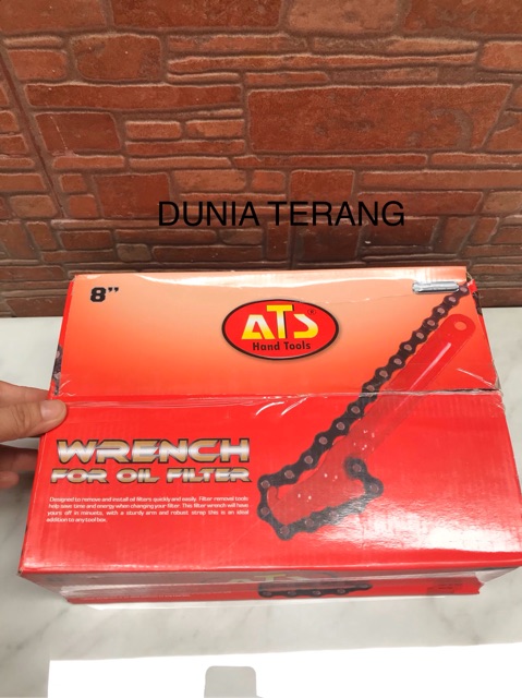 ATS Kunci Filter Oil Model Rantai 8'' Filter Wrench 8Inch - Alat Buka Pasang Filter Solar