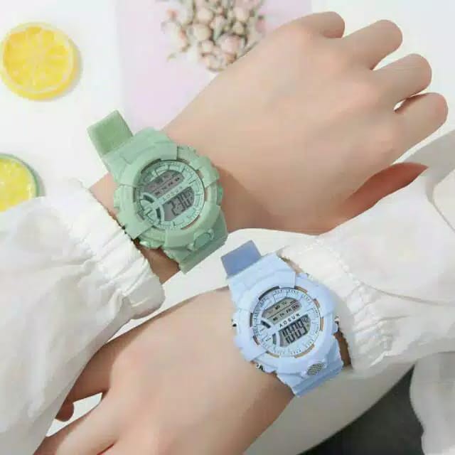 (COD) JAM TANGAN WANITA DIGITAL KOREAN STYLE SS-18 RUBBER