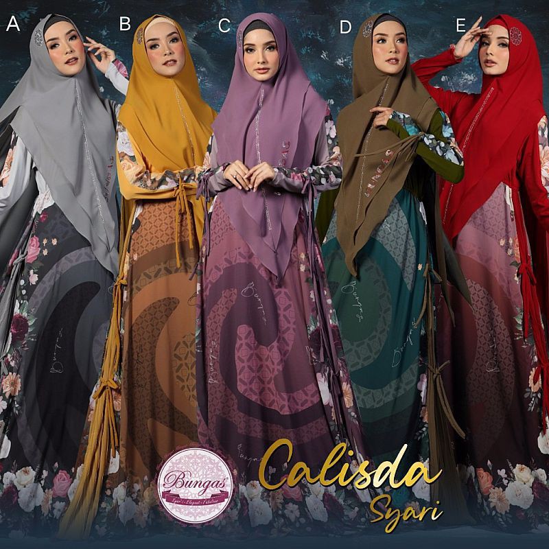 Maxy / Gamis pay Yu Original / Pesona syari vol 2 by Irna Gallery / Calisda set syari by Bungas