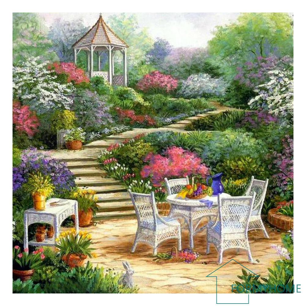  Lukisan  Taman Rumah 