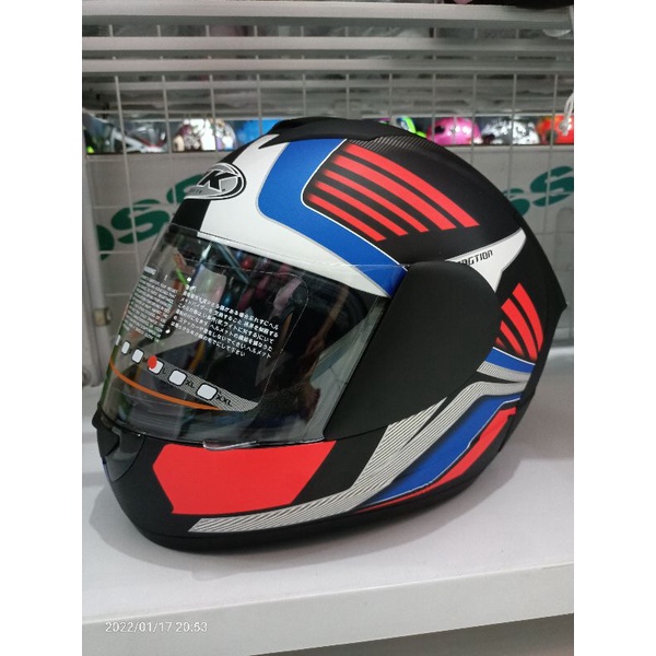 Helm INK CL MAX LTD #3 #6 #7 Matt black/blue/red Visor Clear