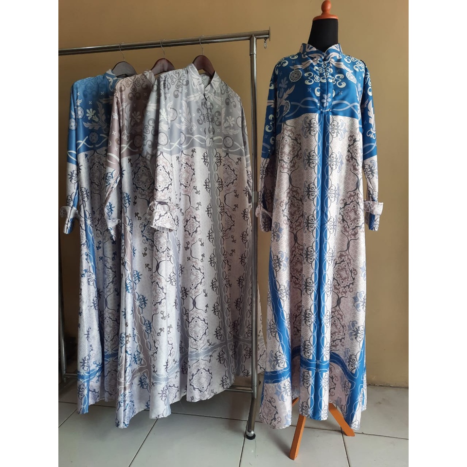 Aurora Dress - Gamis Terbaru Maxmara Silk Premium Dress Wanita Lengan Panjang Maxi Dress Kekinian LD 110 cm