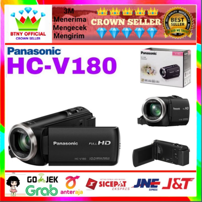 Panasonic Camcorder HC-V180 V180 Hendycam Vlog Video Camera Panasonic