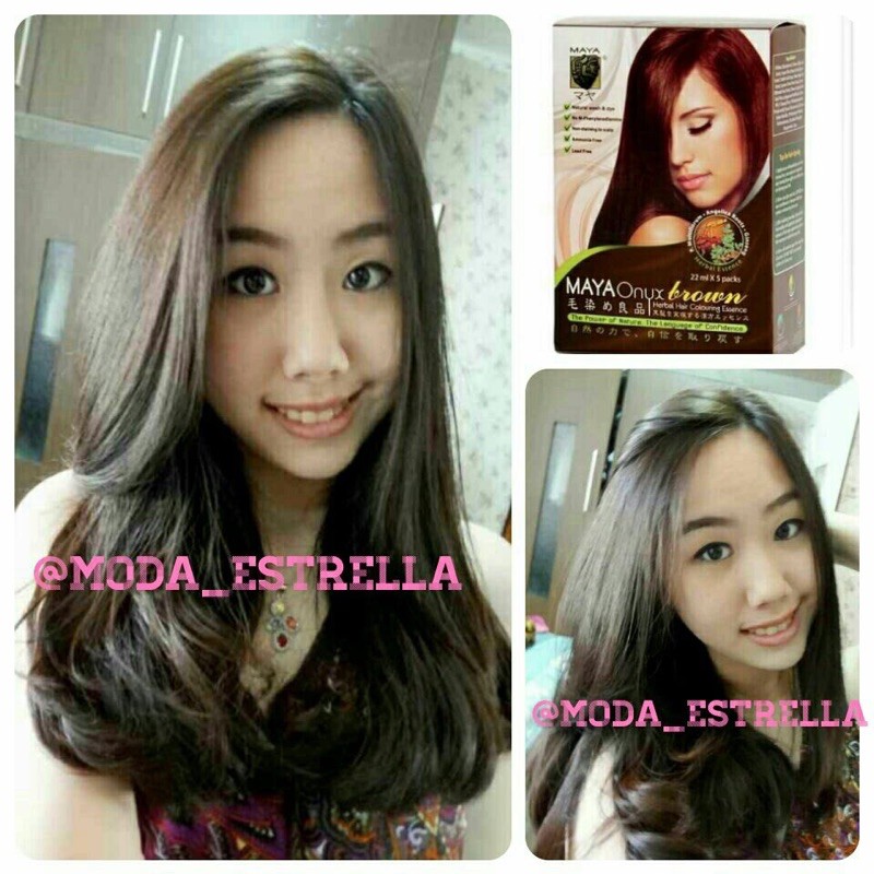 SHAMPO MAYAONYX BROWN/SHAMPO WARNA COKLAT TUA PERMANEN/SHAMPO WARNA HERBAL/MAYAONYX WINERED GOLDEN