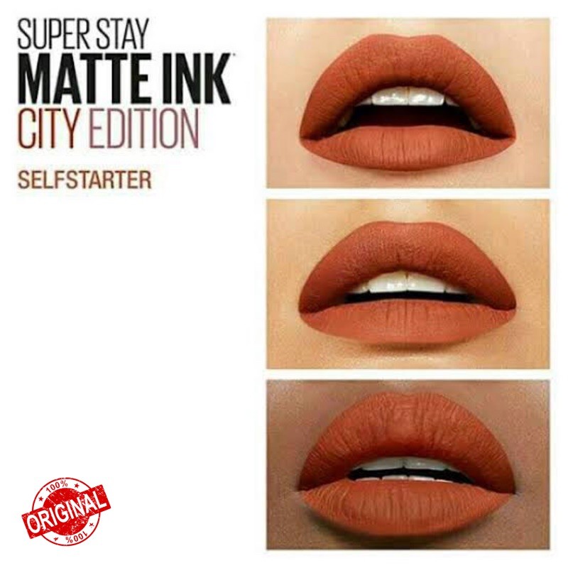 MAYBELLINE SUPERSTAY Matte Ink - 130 SELFSTARTER | ❤ jselectiv ❤ Lip Cream Tahan 16 Jam MAYBELLINE - ORI✔️BPOM✔️MURAH✔️COD✔️