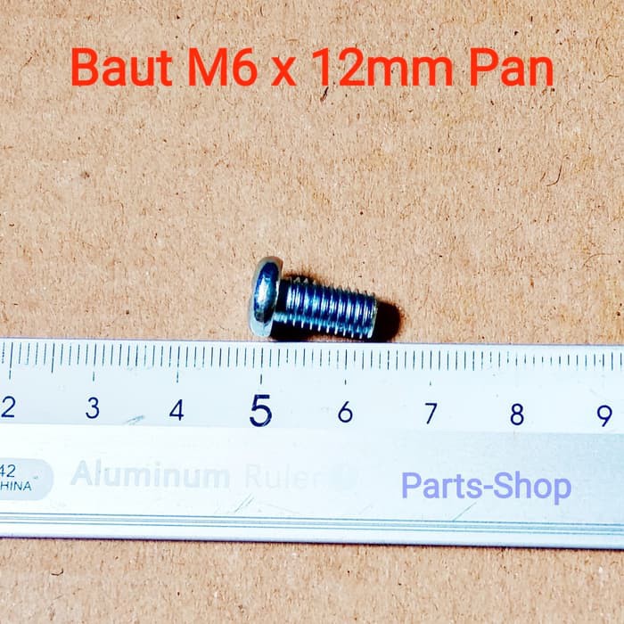 10pcs Baut m6 12mm Button Pan Head mach screw baud 6mm x 12mm obeng + plus