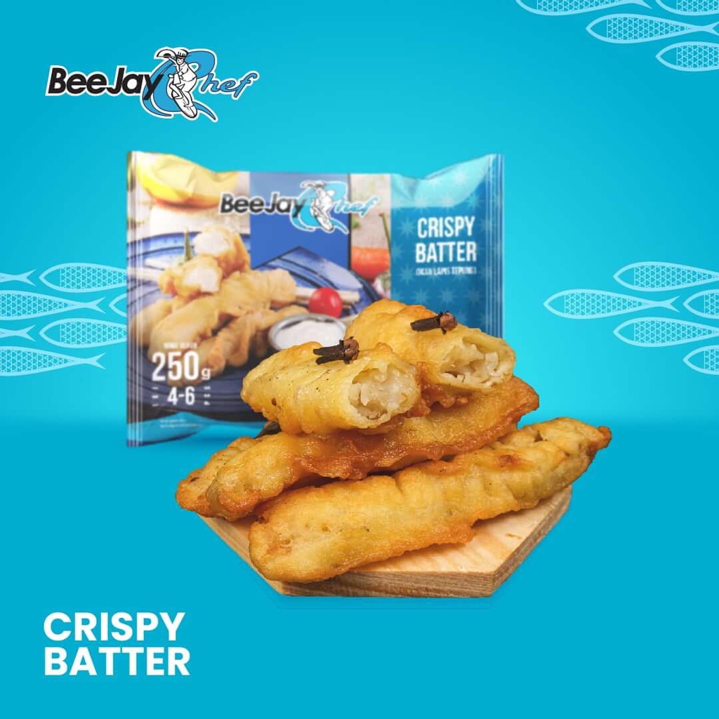 BeeJay Chef Ikan Lapis Tepung Crispy Batter 500 Gram Frozen Food