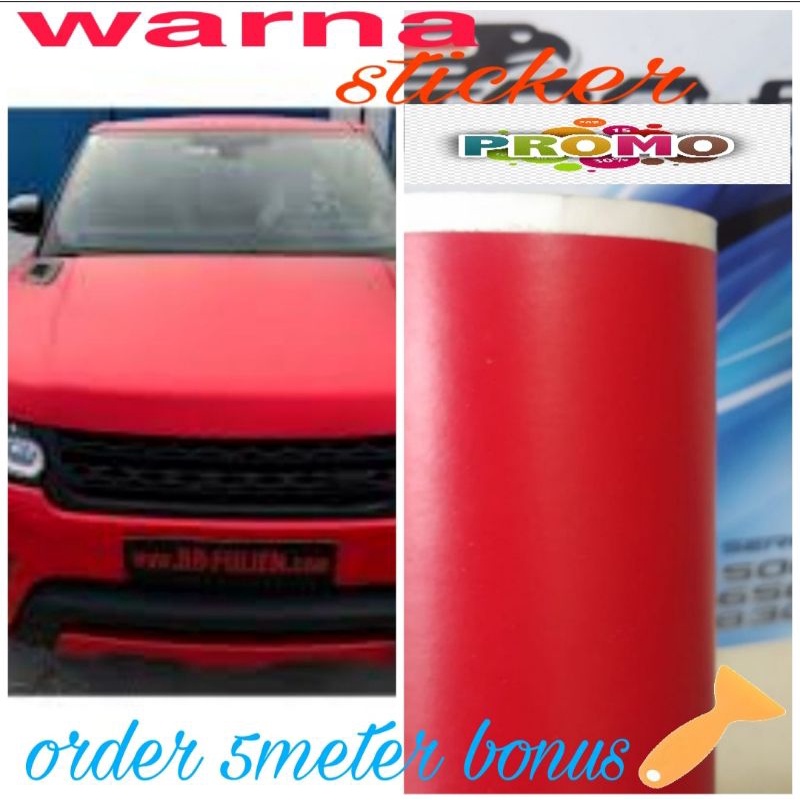 SCOTLET SETIKER MERAH DOFF STIKER SEKOTLET MERAH GLOSY SETICKER SKOTLET MERAH MOTOR MOBIL STIKERE SC