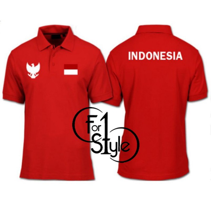 KAOS POLO SHIRT INDONESIA LOGO GARUDA DAN BENDERA