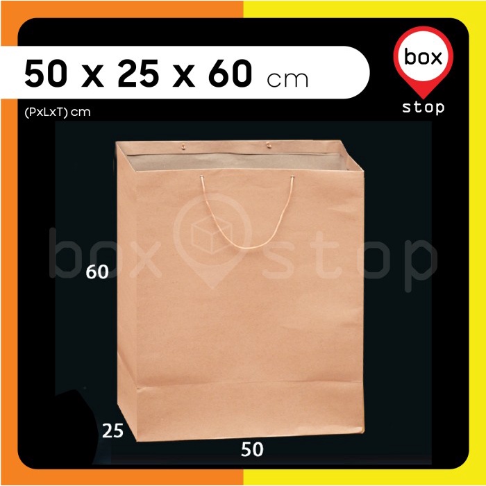 

Paper Bag Polos - Paper Bag JUMBO - Paper Bag Besar - 50x25x60 cm ( 3 pcs)