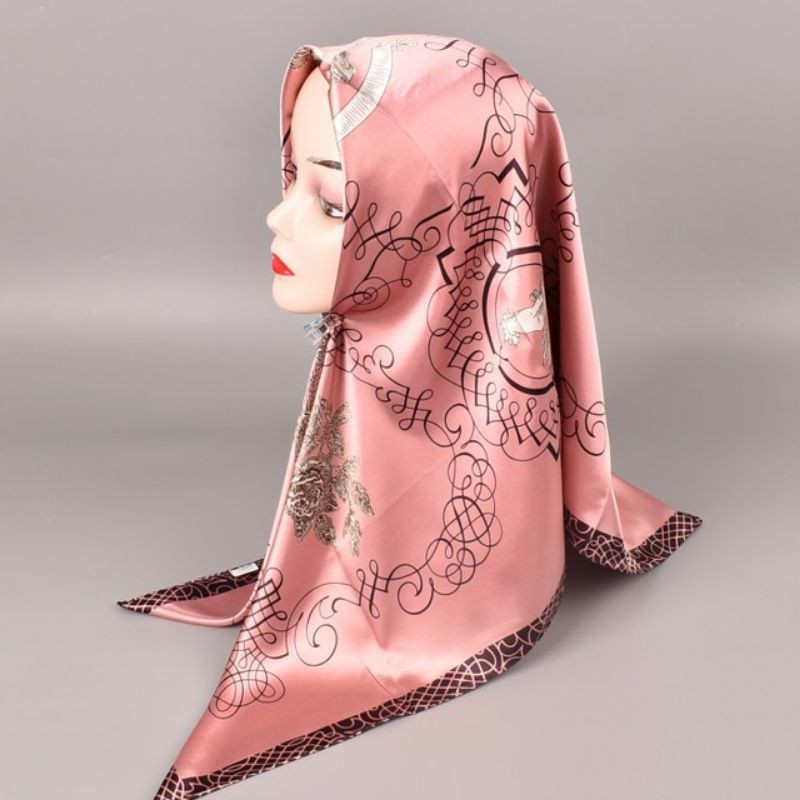 Scarf Pashmina Satin Syal Import 90cm x 90cm - P001