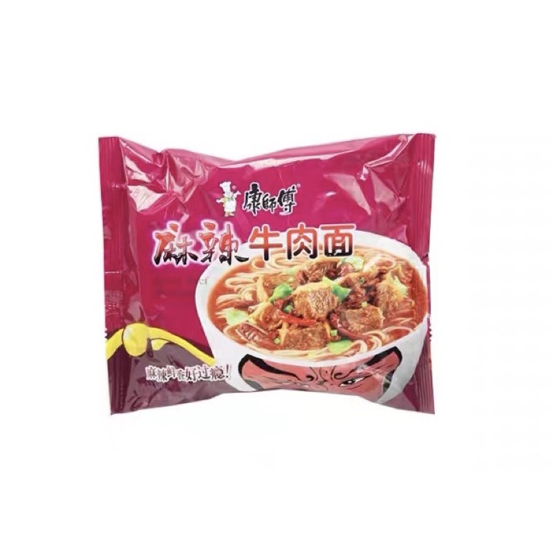 Mie instan Kang Shi Fu mala/ khan shi fu mie instan khas china 康师傅麻辣牛肉面