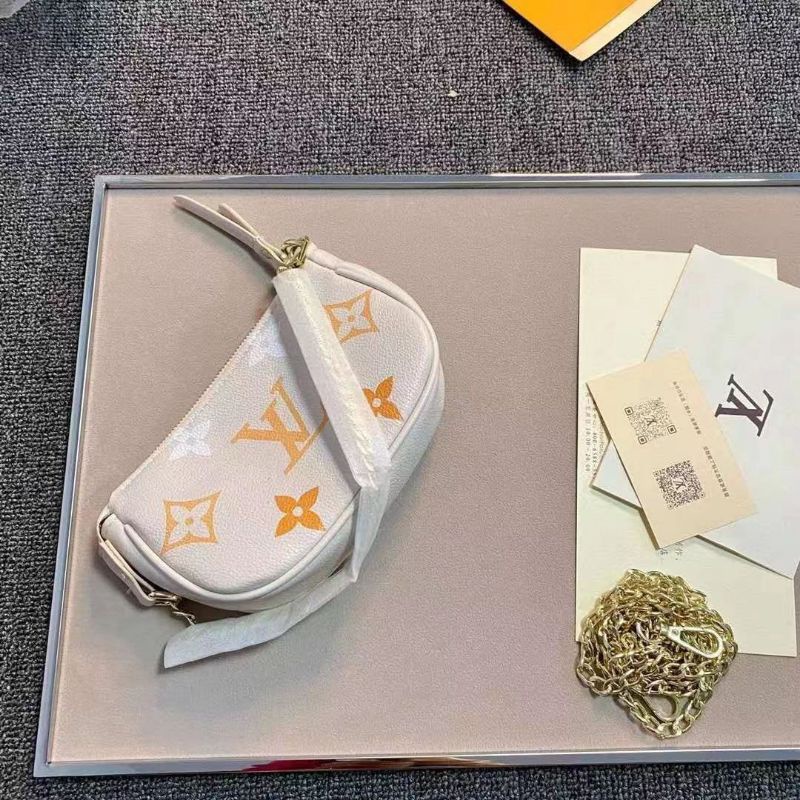 TAS SELEMPANG LV 2TALI RANTAI FASHION IMPORT MATERIAL PU