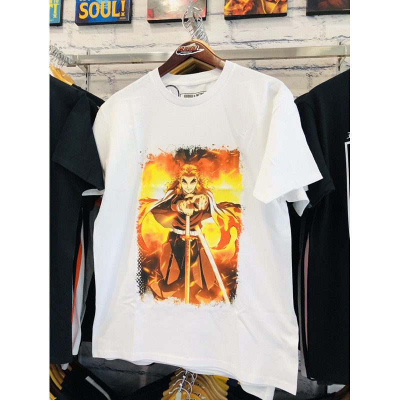 Tshirt Rengoku Flame Mugen Train Anime Kimetsu No Yaiba