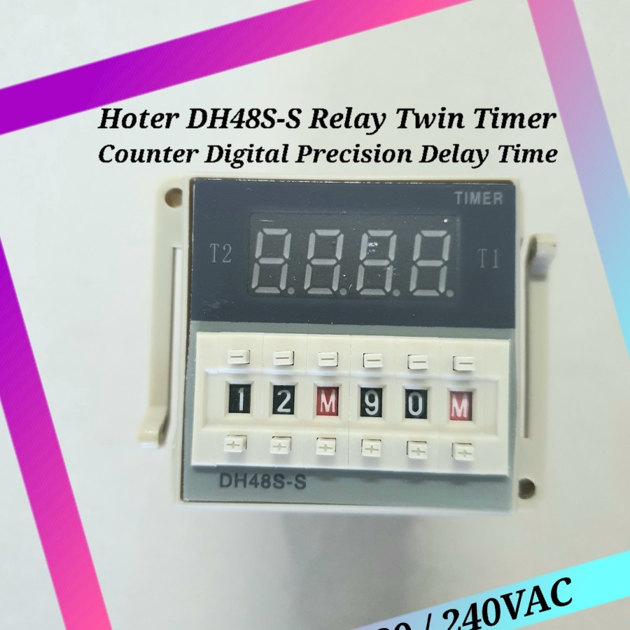 Relay Hoter DH48S-S Twin Timer Digital Precision / Digital Precision Relay Timer Counter