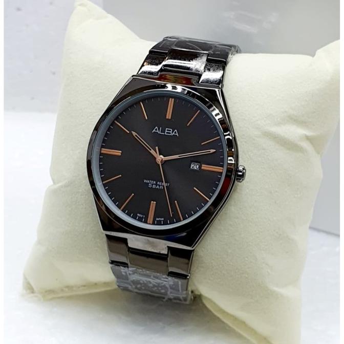 Jam Tangan Fashion Pria Alba - Tali Rantai Stainless Steel Termurah