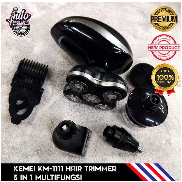 KEMEI 1111 HAIR CLIPPER TRIMMER MULTIFUNGSI 5 IN 1 KM 1111