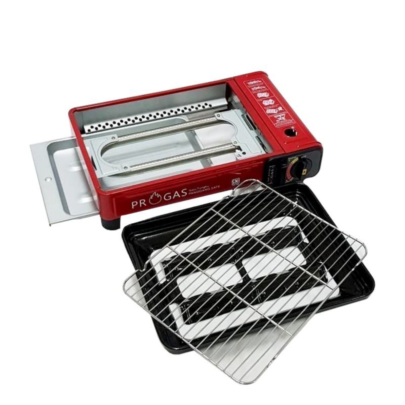Progas .  BBQ  Kompor Gas Portable , Panggang , Panggangaan , Portable Grill , sate   Ayam , ikan