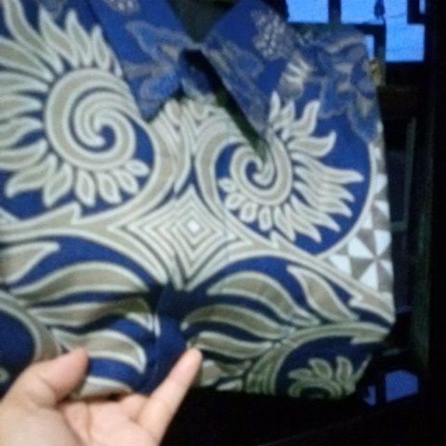 Mahogra Pendek Kemeja Batik Pria Full Furing Bahan Katun Sragenan