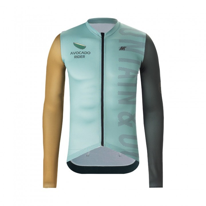Jersey Sepeda Mysenlan Long Sleeve Jersey Asian Art Avocado Rider