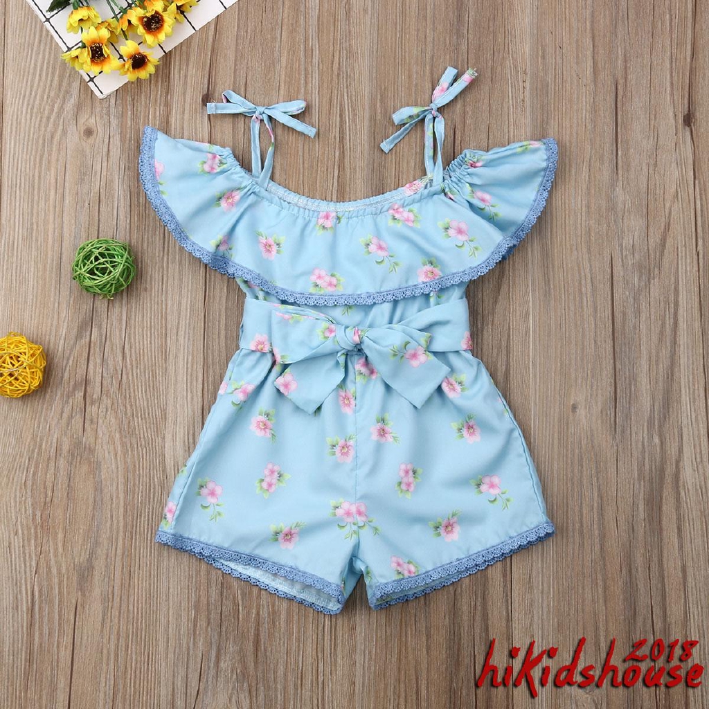baby girl off the shoulder romper