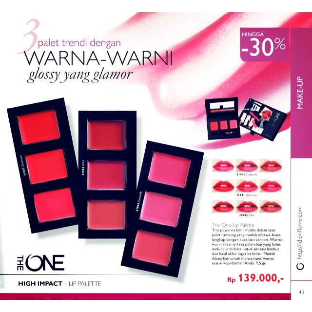 The One Lip Palette Oriflame lipstik