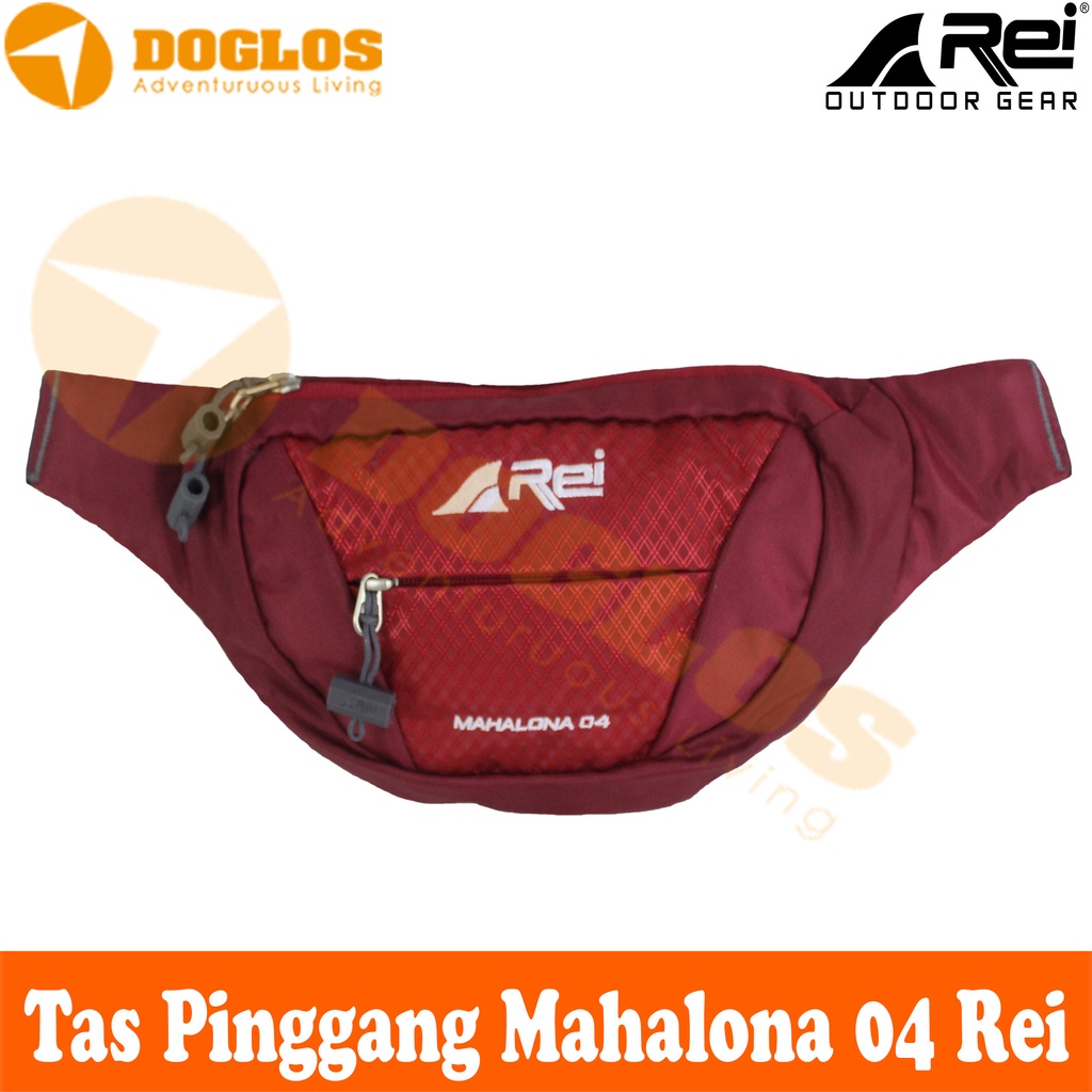Tas Pinggang Mahalona 04 Travel Pouch Waist Bag Hikking maroon