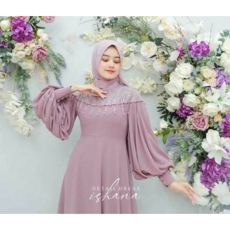 PROMOO !!! (RREADY STOK) GAUN TERBARU 2023 - gaun untuk kondangan lamaran pesta - Glacia dress brukat