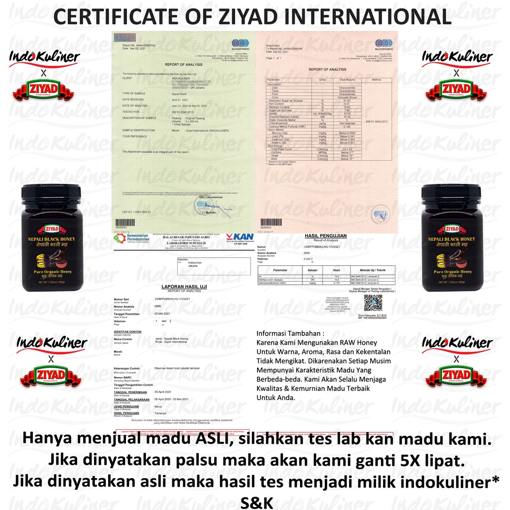 READY Ziyad Nepali Black Honey Madu Hitam Nepal 500 Gram ASLI By Indokuliner