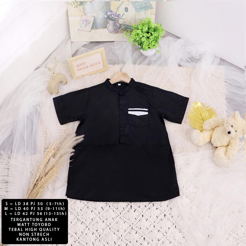 (HARAP SESUAI LD ANAK) Baju Koko Anak Moden Kids Bahan Toyobo Size S M L